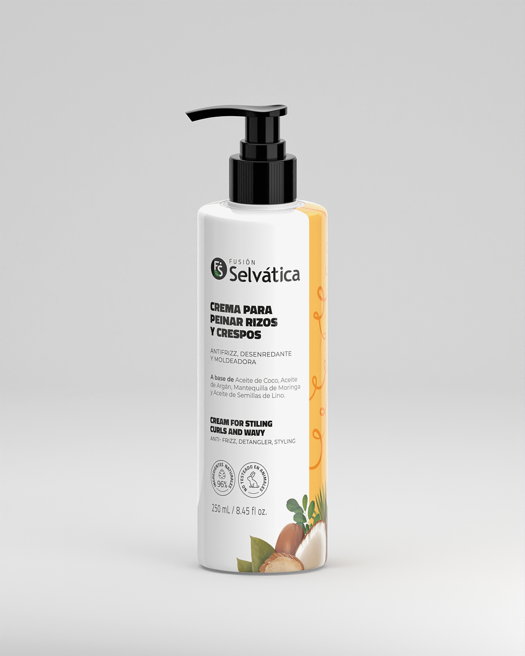 Crema para Peinar Cabellos Crespos y Rizados